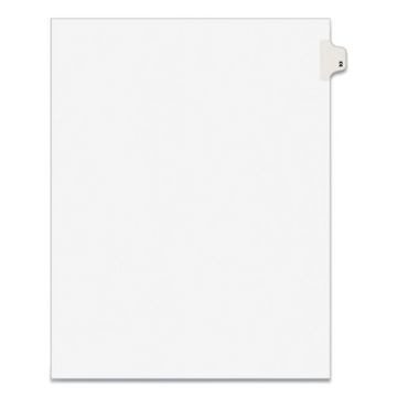 Picture of Preprinted Legal Exhibit Side Tab Index Dividers, Avery Style, 10-Tab, 2, 11 X 8.5, White, 25/pack