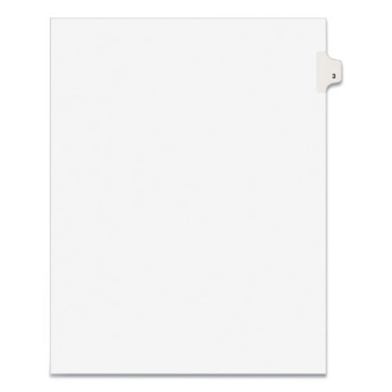 Picture of Preprinted Legal Exhibit Side Tab Index Dividers, Avery Style, 10-Tab, 3, 11 X 8.5, White, 25/pack