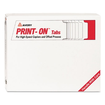 Picture of customizable print-on dividers, for xerox 4135 copiers and docutech, 3-hole punched, 5-tab, 11 x 8.5, white, 30 sets