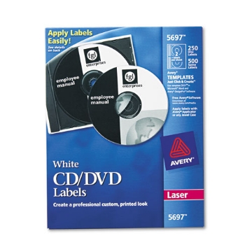 Picture of Laser Cd Labels, Matte White, 250/pack