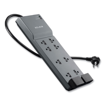 Picture of Home/Office Surge Protector, 8 AC Outlets, 6 ft Cord, 3,390 J, White