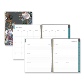 Picture of Kelly Ventura Midnight Garden Weekly/Monthly Planner, Floral Artwork, 11 x 8.5, Multicolor Cover, 12-Month (Jan to Dec): 2024
