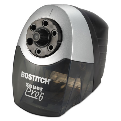 Picture of Super Pro 6 Commercial Electric Pencil Sharpener, Ac-Powered, 6.13 X 10.69 X 9, Gray/black