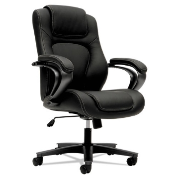 Picture of Hvl402 Series Executive High-Back Chair, Supports Up To 250 Lb, 17" To 21" Seat Height, Black Seat/back, Iron Gray Base