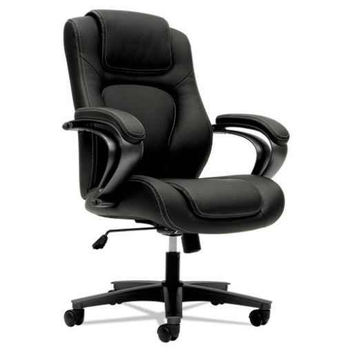 Picture of Hvl402 Series Executive High-Back Chair, Supports Up To 250 Lb, 17" To 21" Seat Height, Black Seat/back, Iron Gray Base