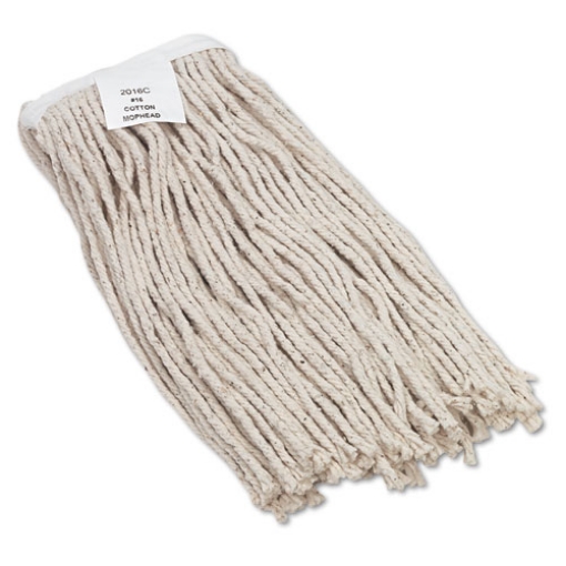 Picture of Cut-End Wet Mop Head, Cotton, No. 16 Size, White