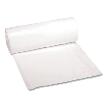 Picture of low-density waste can liners, 10 gal, 0.4 mil, 24" x 23", white, 25 bags/roll, 20 rolls/carton