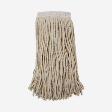 Picture of Mop Head, Premium Saddleback Head, Cotton Fiber, 24 oz, White, 12/Carton