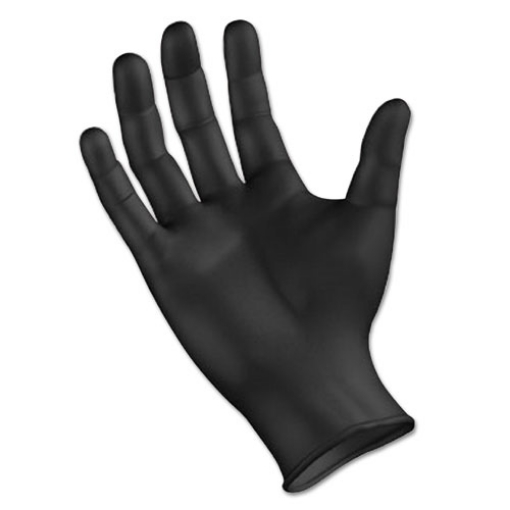 Picture of Disposable General-Purpose Powder-Free Nitrile Gloves, X-Large, Black, 4.4 mil, 100/Box
