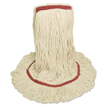 Picture of Mop Head, Premium Standard Head, Cotton/rayon Fiber, Large, White, 12/carton
