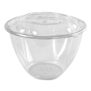 Picture of Renewable and Compostable Salad Bowls with Lids, 48 oz, 50/Packs, 3 Packs/Carton