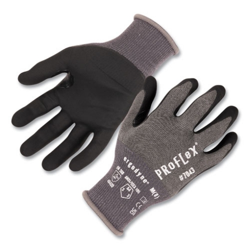 Picture of ProFlex 7043 ANSI A4 Nitrile Coated CR Gloves, Gray, Small, 12 Pairs, Ships in 1-3 Business Days