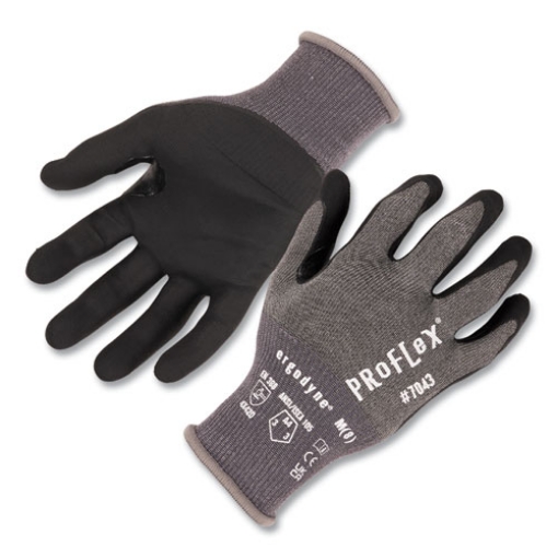 Picture of ProFlex 7043 ANSI A4 Nitrile Coated CR Gloves, Gray, X-Large, 12 Pairs, Ships in 1-3 Business Days