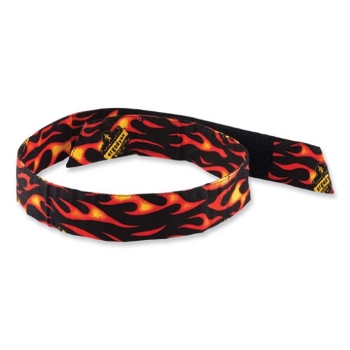 Picture of Chill-Its 6705 Cooling Embedded Polymers Hook and Loop Bandana Headbnd, One Size Fit Most, Flames, Ships in 1-3 Business Days