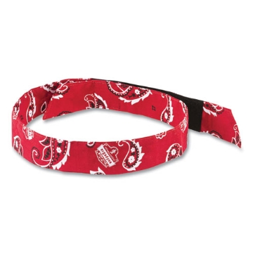 Picture of Chill-Its 6705 Cooling Embedded Polymers Hook and Loop Bandana Headband, One Size, Red Western, Ships in 1-3 Business Days