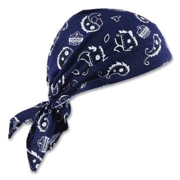 Picture of Chill-Its 6710 Cooling Embedded Polymers Tie Bandana Triangle Hat, One Size Fit Most, Navy Westrn, Ships in 1-3 Business Days
