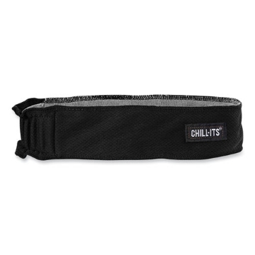 Picture of Chill-Its 6605 High-Perform Terry Cloth Sweatband, Cotton Terry Cloth, One Size Fits Most, Black, Ships in 1-3 Business Days