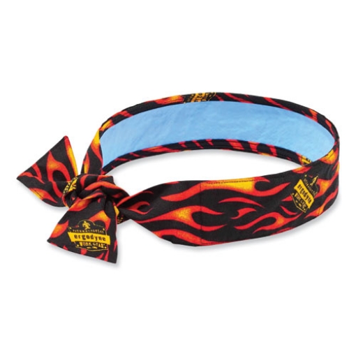 Picture of Chill-Its 6700CT Cooling Bandana PVA Tie Headband, One Size Fits Most, Flames, Ships in 1-3 Business Days
