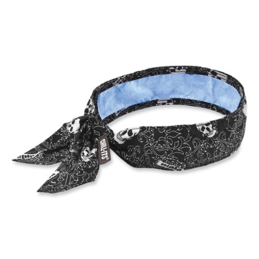 Picture of Chill-Its 6700CT Cooling Bandana PVA Tie Headband, One Size Fits Most, Skulls, Ships in 1-3 Business Days