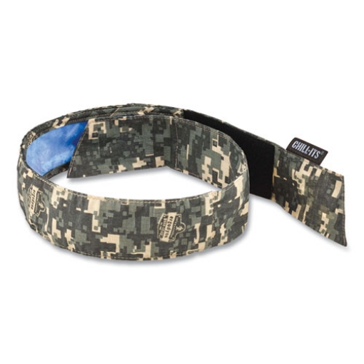 Picture of Chill-Its 6705CT Cooling PVA Hook and Loop Bandana Headband, One Size Fits Most, Camo, Ships in 1-3 Business Days