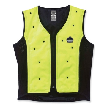 Picture of Chill-Its 6685 Premium Dry Evaporative Cooling Vest with Zipper, Nylon, 3X-Large, Lime, Ships in 1-3 Business Days