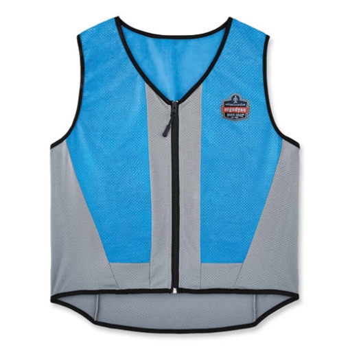 Picture of Chill-Its 6667 Wet Evaporative PVA Cooling Vest with Zipper, PVA, 2X-Large, Blue, Ships in 1-3 Business Days