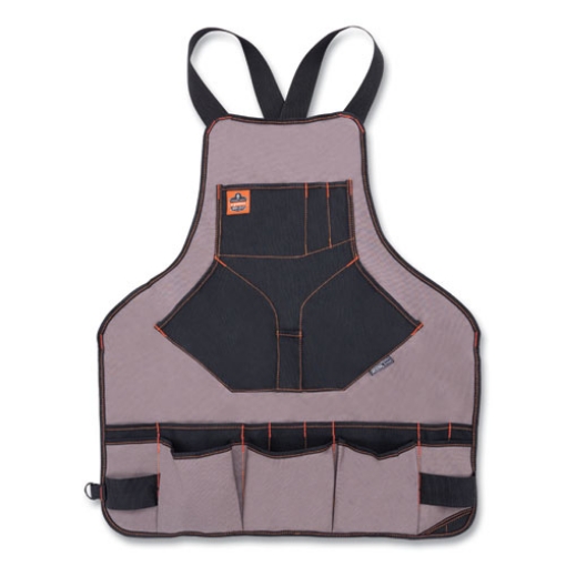 Picture of Arsenal 5704 Canvas Tool Apron, 22 Compartments, 25.5 x 28, Canvas, Gray, Ships in 1-3 Business Days