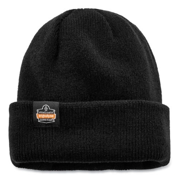 Picture of N-Ferno 6811Z Rib Knit Hat with Zipper for Bump Cap Insert, One Size Fits Most, Black, Ships in 1-3 Business Days