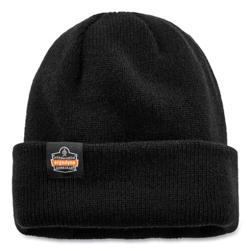 Picture of N-Ferno 6811Z Rib Knit Hat with Zipper for Bump Cap Insert, One Size Fits Most, Black, Ships in 1-3 Business Days