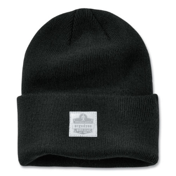 Picture of N-Ferno 6806 Cuffed Rib Knit Winter Hat, One Size Fits Most, Black, Ships in 1-3 Business Days