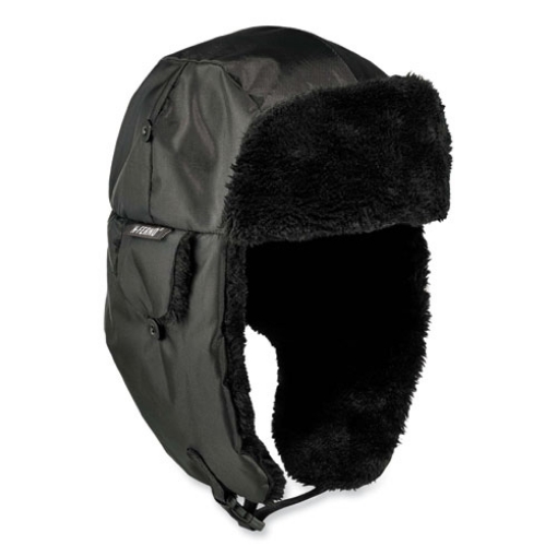 Picture of N-Ferno 6802ZI Zipper Trapper Hat + Universal Bump Cap, S/M, Black, Ships in 1-3 Business Days