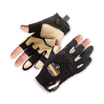 Picture of ProFlex 720LTR Heavy-Duty Leather-Reinforced Framing Gloves, Black, X-Large, Pair, Ships in 1-3 Business Days