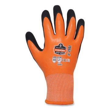 Picture of ProFlex 7551-CASE ANSI A5 Coated Waterproof CR Gloves, Orange, Medium, 144 Pairs/Carton, Ships in 1-3 Business Days