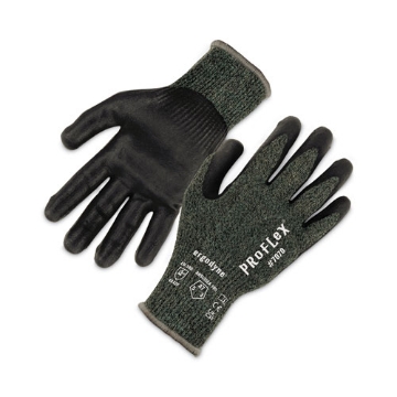 Picture of ProFlex 7070 ANSI A7 Nitrile Coated CR Gloves, Green, Large, 12 Pairs/Pack, Ships in 1-3 Business Days