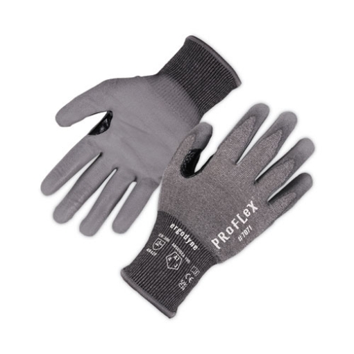 Picture of ProFlex 7071 ANSI A7 PU Coated CR Gloves, Gray, Large, 12 Pairs/Pack, Ships in 1-3 Business Days