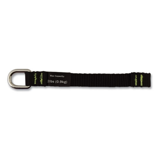 Picture of Squids 3700 Nylon Webbing Tool Tails w/D-Rings, 2 lb Max Work Cap, 5.5", Black, 6/PK, 10 PKS/CT, Ships in 1-3 Business Days