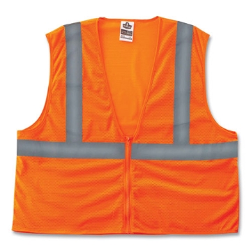 Picture of GloWear 8205Z Class 2 Super Economy Mesh Vest, Polyester, Orange, Large/X-Large, Ships in 1-3 Business Days