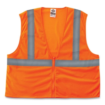 Picture of GloWear 8205Z Class 2 Super Economy Mesh Vest, Polyester, Orange, 4X-Large/5X-Large, Ships in 1-3 Business Days