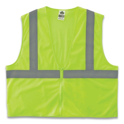 Picture of GloWear 8205Z Class 2 Super Economy Mesh Vest, Polyester, Lime, Small/Medium, Ships in 1-3 Business Days