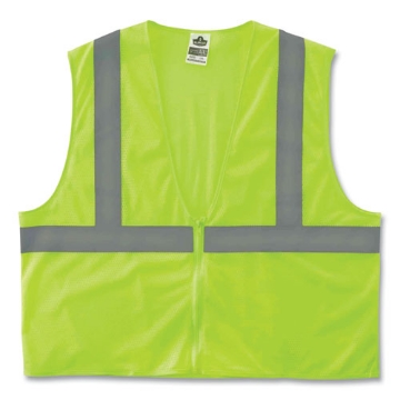 Picture of GloWear 8205Z Class 2 Super Economy Mesh Vest, Polyester, Lime, Large/X-Large, Ships in 1-3 Business Days