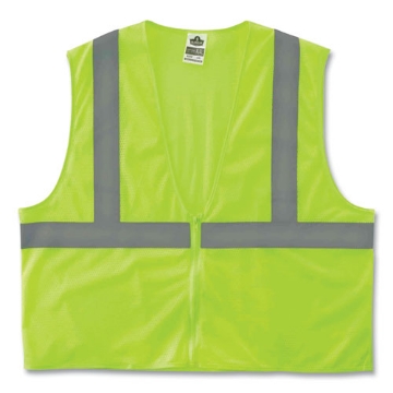 Picture of GloWear 8205Z Class 2 Super Economy Mesh Vest, Polyester, Lime, 2X-Large/3X-Large, Ships in 1-3 Business Days