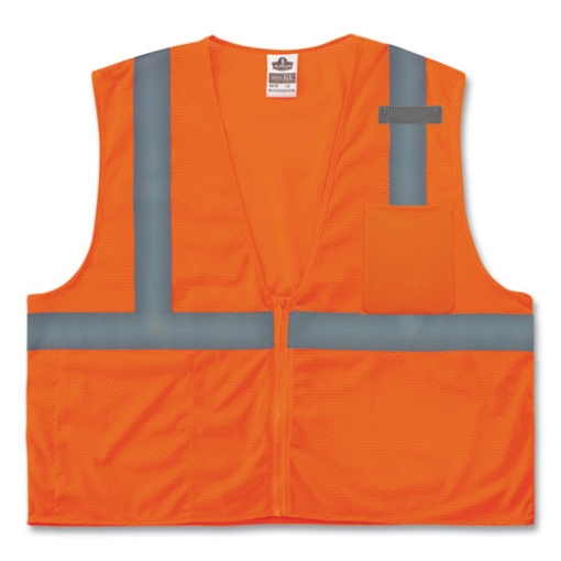 Picture of GloWear 8210Z Class 2 Economy Mesh Vest, Polyester, Orange, 4X-Large/5X-Large, Ships in 1-3 Business Days
