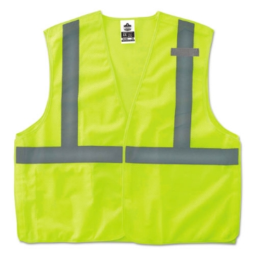 Picture of GloWear 8215BA Type R Class 2 Econo Breakaway Mesh Safety Vest, Small to Medium, Lime, Ships in 1-3 Business Days