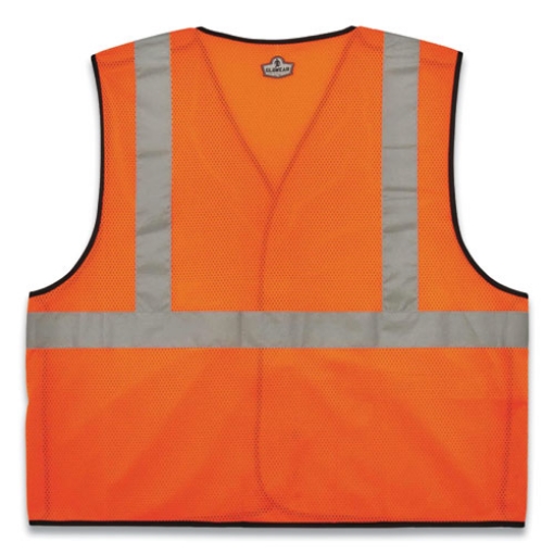 Picture of GloWear 8216BA Class 2 Breakaway Mesh ID Holder Vest, Polyester, Small/Medium, Orange, Ships in 1-3 Business Days