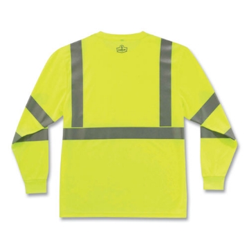 Picture of GloWear 8391 Class 3 Hi-Vis Long Sleeve Shirt, Polyester, Lime, 3X-Large, Ships in 1-3 Business Days