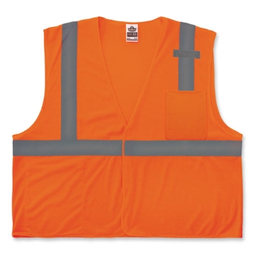 Picture of GloWear 8210HL-S Single Size Class 2 Economy Mesh Vest, Polyester, 4X-Large, Orange, Ships in 1-3 Business Days