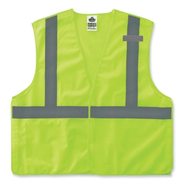 Picture of GloWear 8215BA-S Single Size Class 2 Economy Breakaway Mesh Vest, Polyester, X-Large, Lime, Ships in 1-3 Business Days