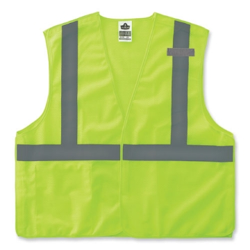 Picture of GloWear 8215BA-S Single Size Class 2 Economy Breakaway Mesh Vest, Polyester, 3X-Large, Lime, Ships in 1-3 Business Days