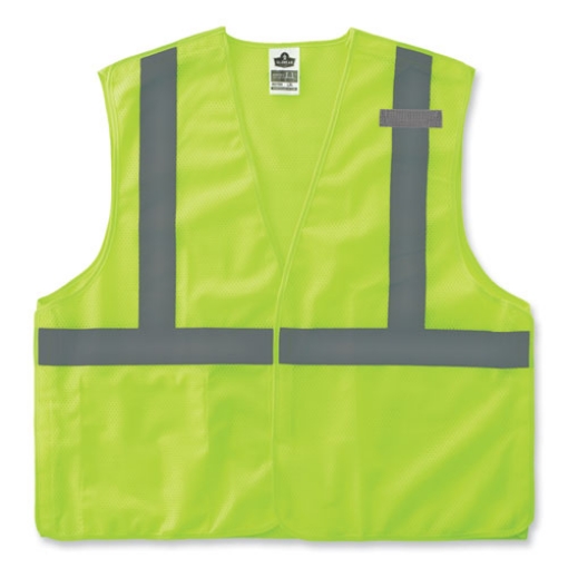 Picture of GloWear 8215BA-S Single Size Class 2 Economy Breakaway Mesh Vest, Polyester, 3X-Large, Lime, Ships in 1-3 Business Days
