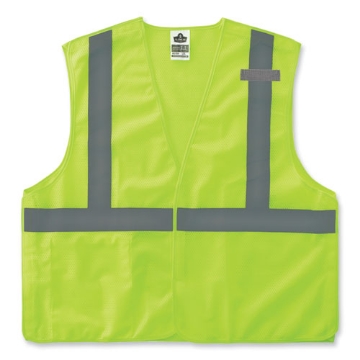 Picture of GloWear 8215BA-S Single Size Class 2 Economy Breakaway Mesh Vest, Polyester, 4X-Large, Lime, Ships in 1-3 Business Days